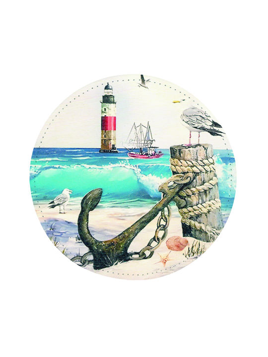 Round Coaster Plastic Multicolour 1pcs