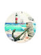 Round Coaster Plastic Multicolour 1pcs