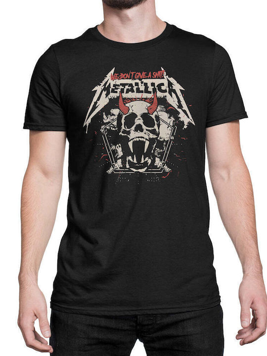 Metallica Group Skull Logo Unisex T-shirt Βαμβακερό Μαύρο