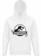 Hoodie Unisex Organic " Daddysaurus Daddy Ft Jurassic Park " White