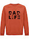 Sweatshirt Unisex Organic " Dad Life Design Kids " Sweet Orange