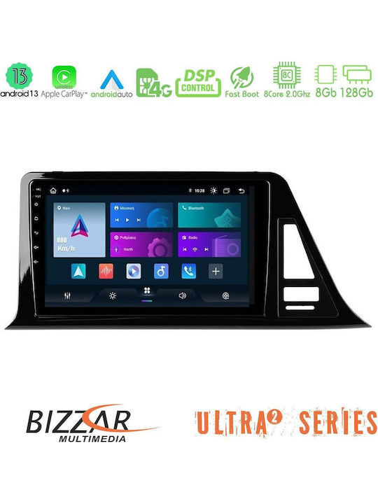 Bizzar Auto-Audiosystem für Toyota C-HR 2017+ (Bluetooth/USB/WiFi/GPS/Apple-Carplay/Android-Auto) mit Touchscreen 9"