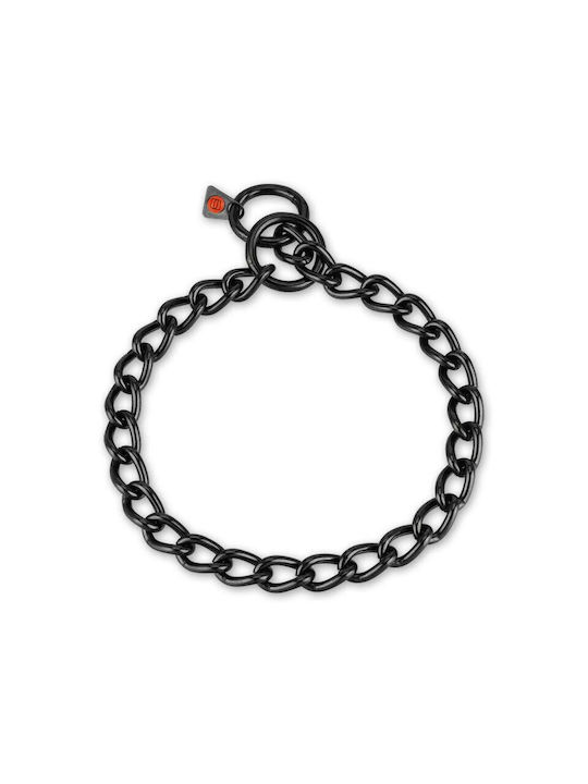 Sprenger Collar Short Links Round Stainless Steel Black Choke Collar Training Dog 4.0mm Stainless Steel 55cm