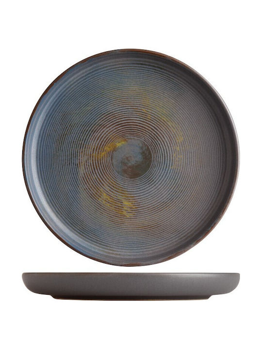 Ionia Plate Soup Ceramic Gray with Diameter 28cm