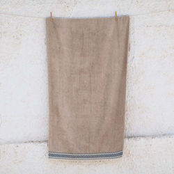 White Fabric Πετσέτα Θαλάσσης Βαμβακερή Μπεζ White Fabric Πετσέτα Θαλάσσης Βαμβακερή Μπεζ