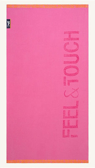 Feel & Touch Πετσέτα Θαλάσσης Βαμβακερή Ροζ 90x180εκ.