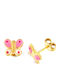 Ios Hypoallergenic Kids Earrings Studs Butterflies from Gold 9K