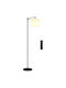 HomCom Floor Lamp with Socket for Bulb E27 Black