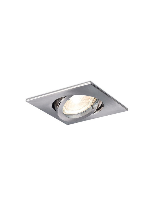 Braytron Recessed Spot Silver 8.2x8.2cm. 1pcs