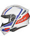 Yohe 935 SV G50A White Gloss/ Blue / Red Κράνος Μηχανής Flip-Up ECE 22.06 1550gr με Sunvisor