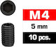 Ultimate Racing M4x5mm Set Screws 10 Pieces