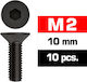 Șuruburi Cu Cap Plat Ultimate Racing M2x10mm 10...