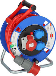 Brennenstuhl Extension Cord Reel Industrial Type 2 Sockets with 25m Cable Brennenstuhl Extension Cord Reel Industrial Type 2 Sockets with 25m Cable