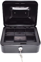 Ταμείο Μεταλλικό 8'' Metron 17x20x9 Cm Μαύρο Metron