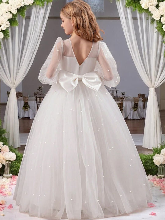 Rochie pentru Copii Mânecă lungă White