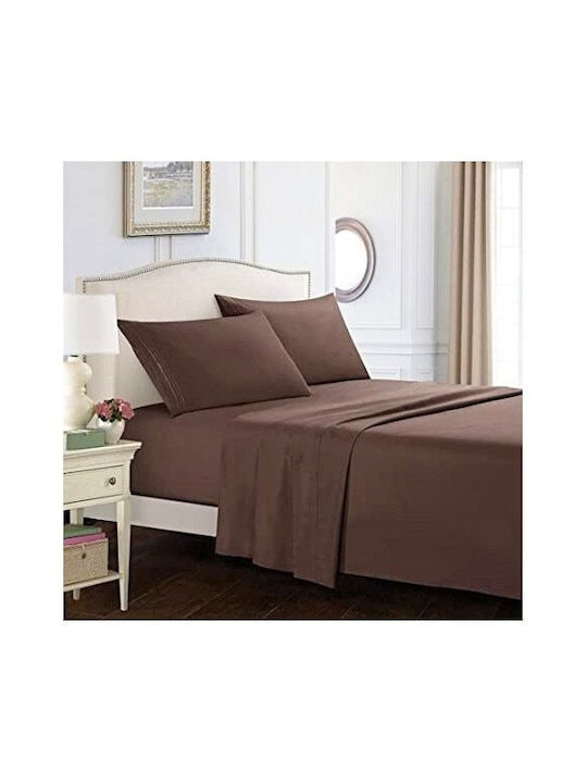 Kotonia Home Cearșaf Super dublu 220x240cm. Maro