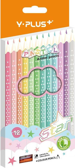 Y-plus Set 12 Buntstifte Pastellsterne