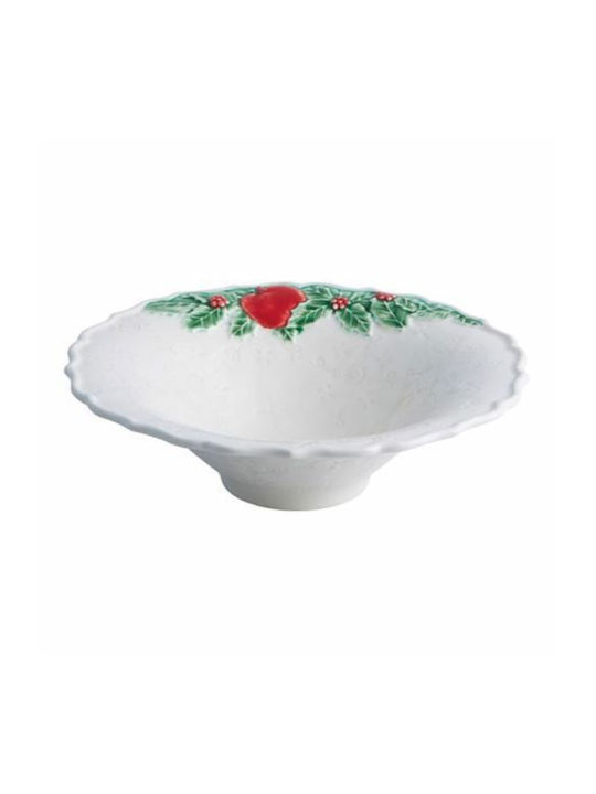 Bordallo Pinheiro Weihnachtlich Schale Keramik Weiß