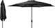 Dark Grey Folding Beach Umbrella Diameter 3m