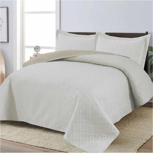 Tagesdecken Set Einzeln Ecru/Beige 160x240cm 2 Stück