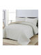 Set Coverlet Queen Size Ecru/Beige 220x240cm 3pcs