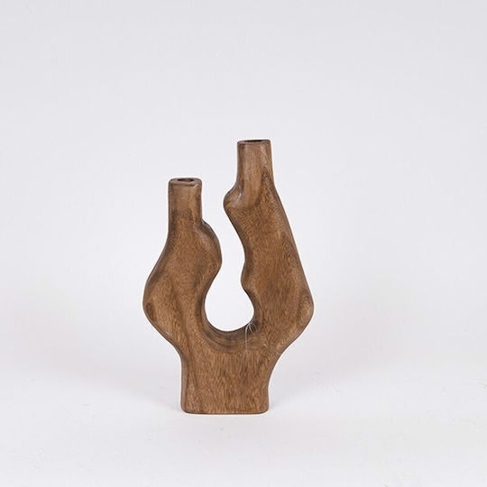 Wooden Brown Vase 20x6xH35cm