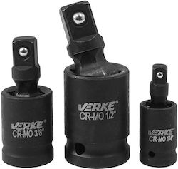 Verke Rabatabile Căpăcei Pneumatic - Pneumatic cu Patrat de Prindere 1/2", 1/4", 3/8" Set 3buc Verke Rabatabile Căpăcei Pneumatic - Pneumatic cu Patrat de Prindere 1/2", 1/4", 3/8" Set 3buc