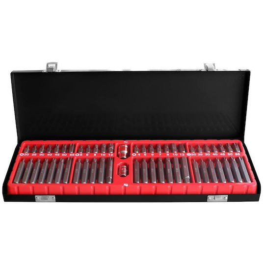 Heinner Ctsm030 54-bit Set 30/75mm Chrome-vanadium Material Tip Spline Hex Bit Torx Bit Security Torx