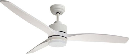 Morris Ventilator De Tavan 132cm Cu Lumină Albă