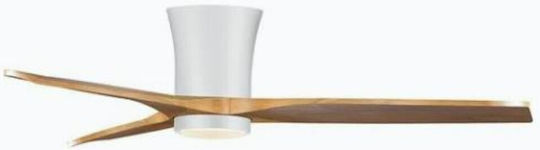 Morris Ceiling Fan 132cm With Light Brown / White