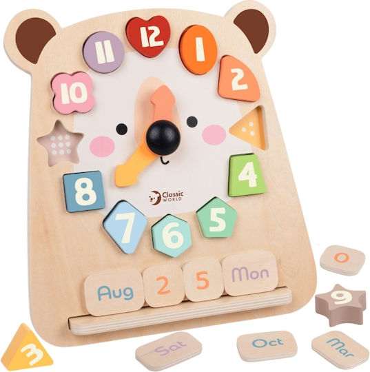 Montessori Lernspiel zur Zeiterkennung aus Holz
