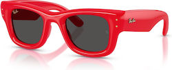 Ray Ban Wayfarer Sonnenbrillen Κόκκινα mit Kunststoff Gestell