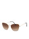 Paolo Moss Women's Sunglasses with Gold Metal Frame and Gold Gradient Lens