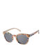 Paolo Moss Unisex Sunglasses with Beige Frame and Beige Lens
