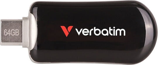 Verbatim 64GB USB 2.0 Stick με σύνδεση USB-C Μπλε