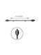 Tpster Metallisch Vorhangstange Einfach Φ16mm 70cm Black-gold
