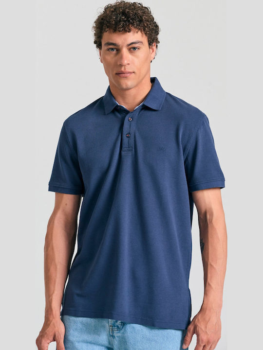Garage Fifty5 Polo Short Sleeve Blouse Navy Blue