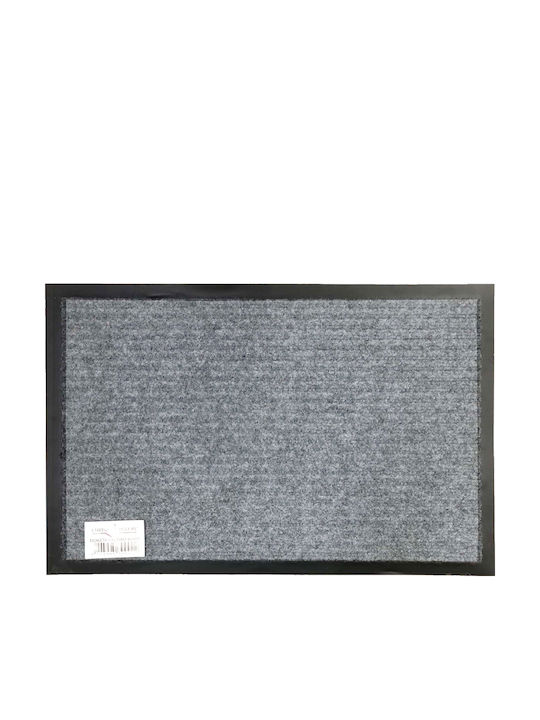 Chios Hellas Entrance Mat Carpet with Anti-slip Backing Gray 100x160cm