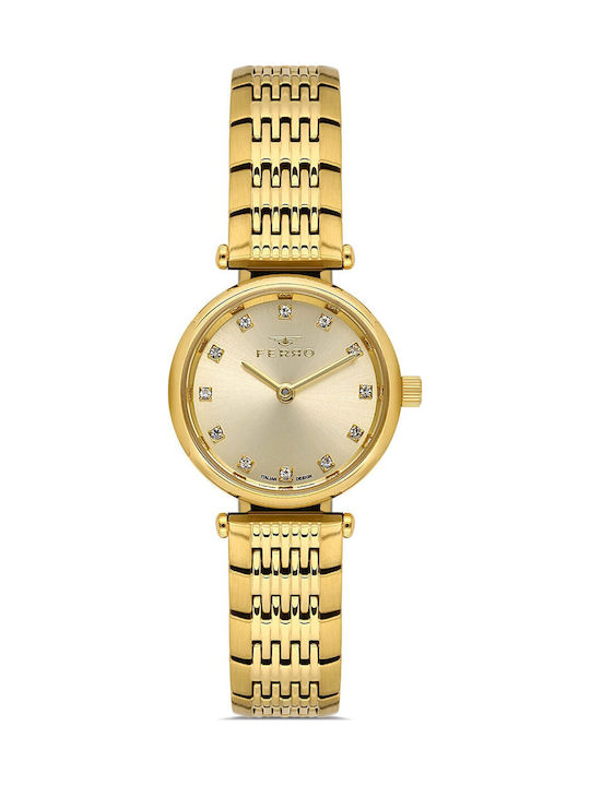 Ferro Women's Watch with Gold Metal Bracelet