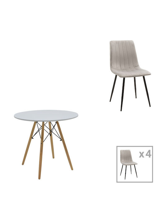 Esszimmer Julita-noor 5Stück 80x80cm