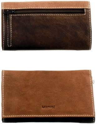 Marvel Tobacco Pouch Made of Brown Artificial Leather with Button