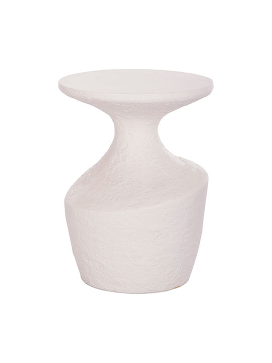 Round Side Table Rebon White L27.5xW27.5xH50cm.