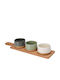 Excellent Houseware Керамично Ордьовър Сив Ø40см 4бр
