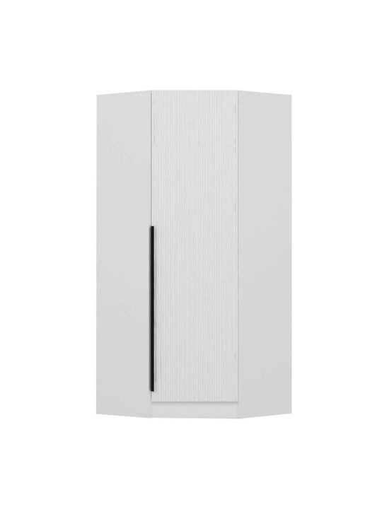 Kale Μονόφυλλη Ντουλάπα Γωνιακή White 74x52x210cm