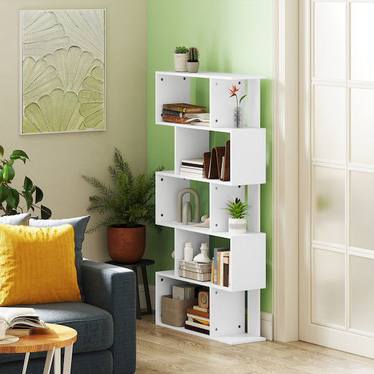 Bibliotecă Albă 80x24x159 cm