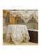 Liolios Home Runner Linen with Embroidery Set 3pcs Pls-tb1101 Lt Coffee