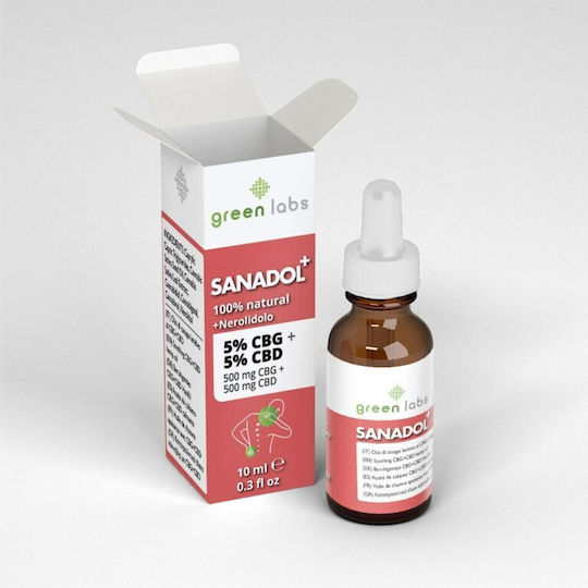 Giantec Hemp Oil for Anxiety & Sleep & Insomnia with 5% CBD & 5% CBG 10ml