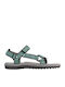 Flache Sandalen für Damen in Türkis Farbe