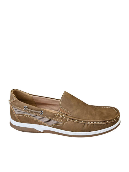 Men's Synthetic Leather Moccasins Brown