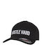 Mr.tee Hustle Wording Flexfit Cap Black Q25 Mt3275-00007